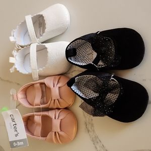 (3) pairs of Carter's baby dress shoes